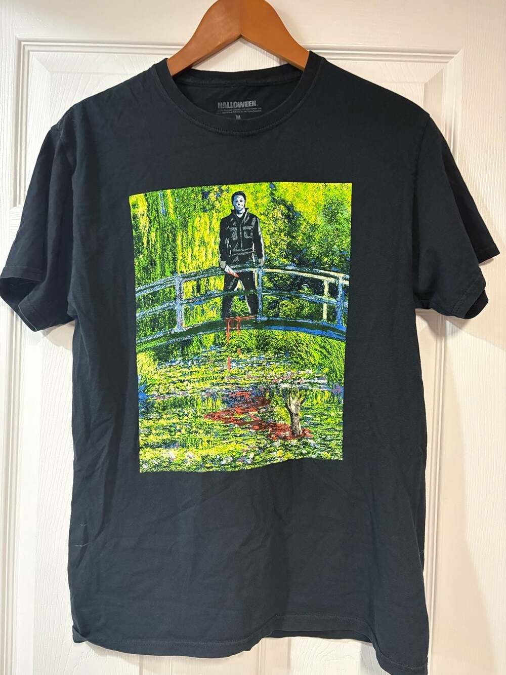 Halloween Michael Myers Monet T-Shirt Size M Black Graphic Tee